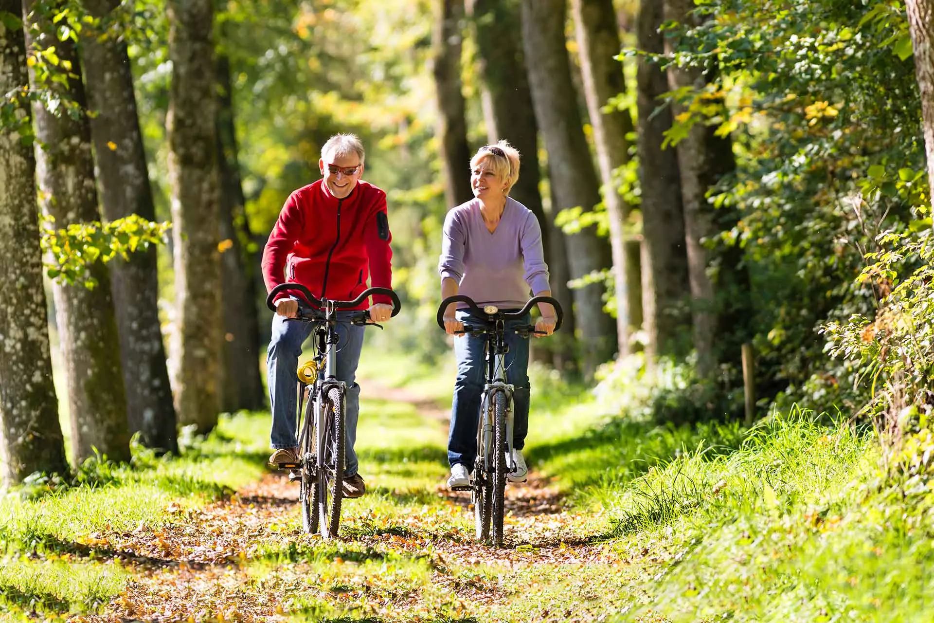 Senior Couple on Bicycles