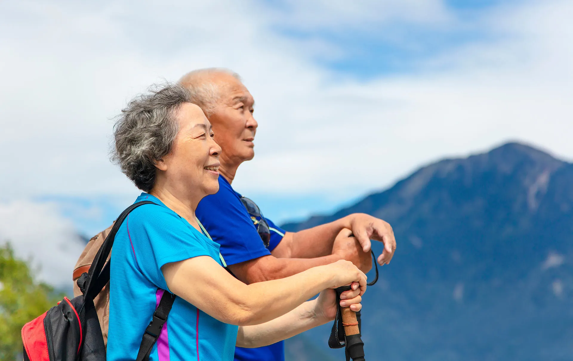 Senior Couple Hiking in Nature